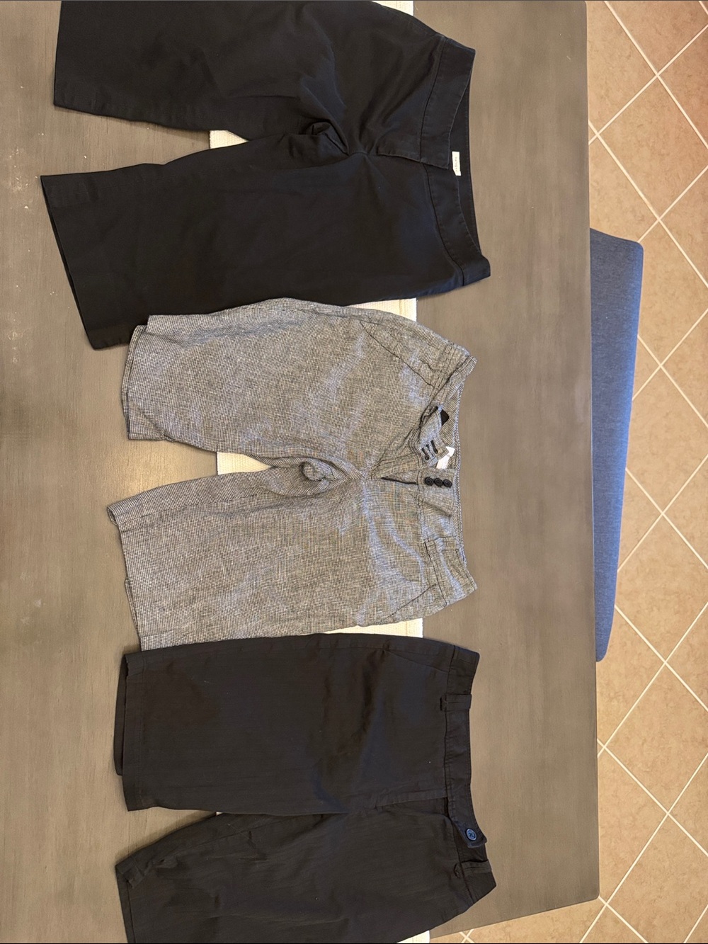 Willi Smith Women's Bermuda Shorts Trio in Black and Gray